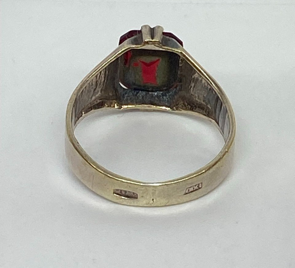 Rings Silver 875 Size 8.25 . Weight 3.42 g. Soviet Vintage Jewelry USSR