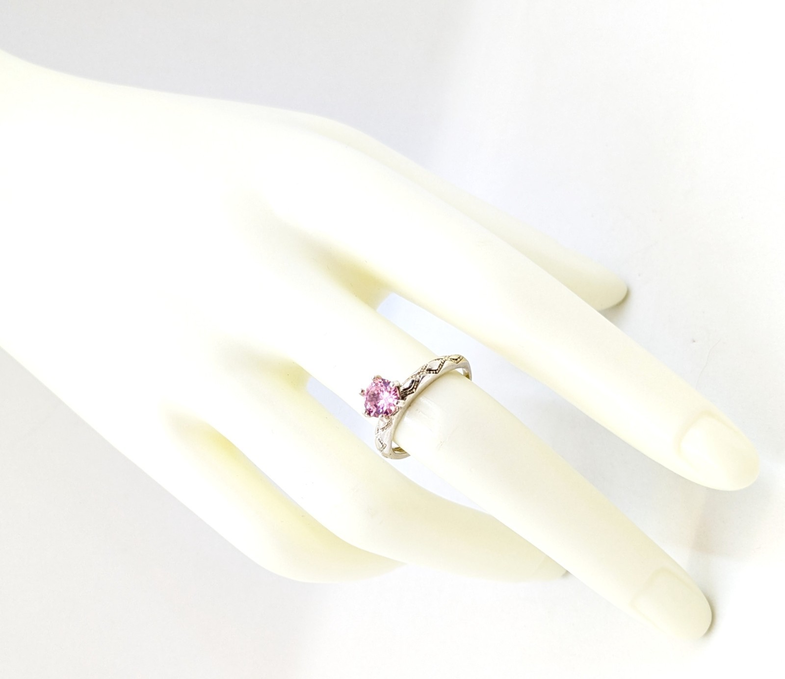 Vintage Luxury RING Silver 925 with Chic Bright Stone -size: 7.75US (17.5mm)| #8