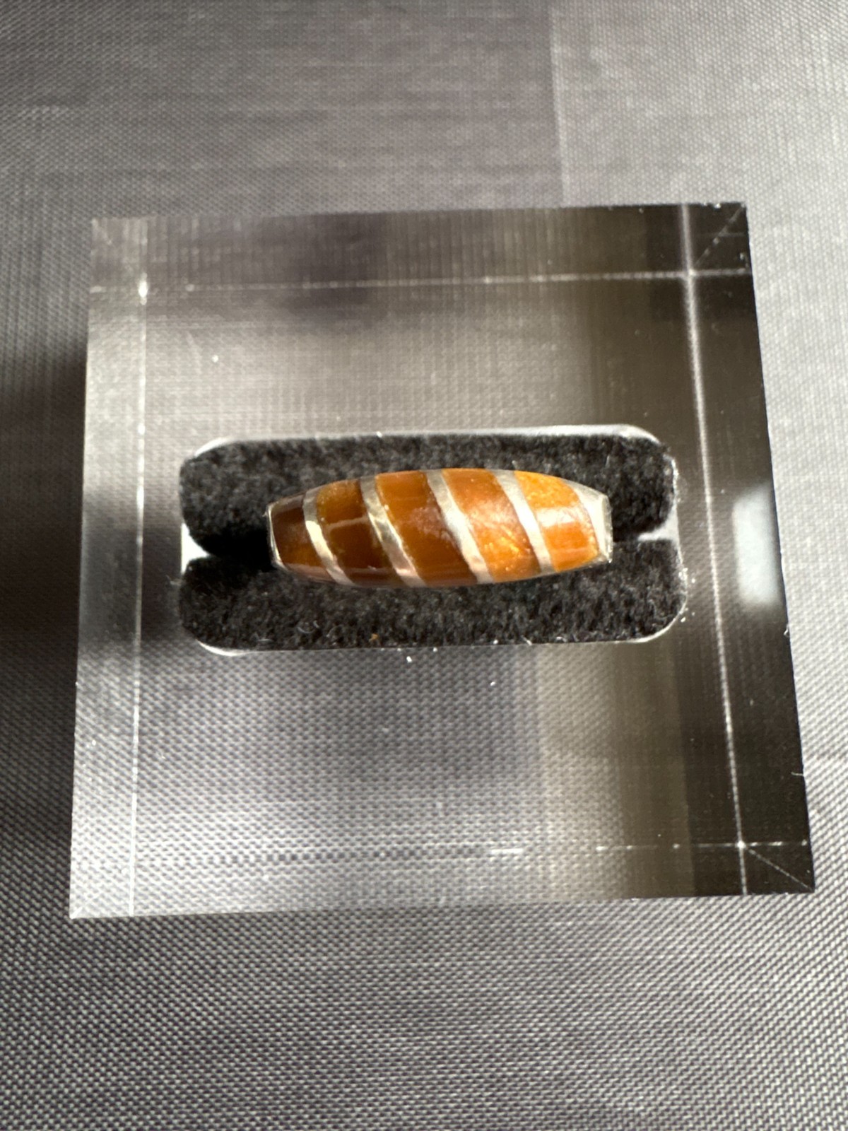Vintage 925 Sterling Silver Modernist Inlay Design Ring Artisan Ring Size 7.25US