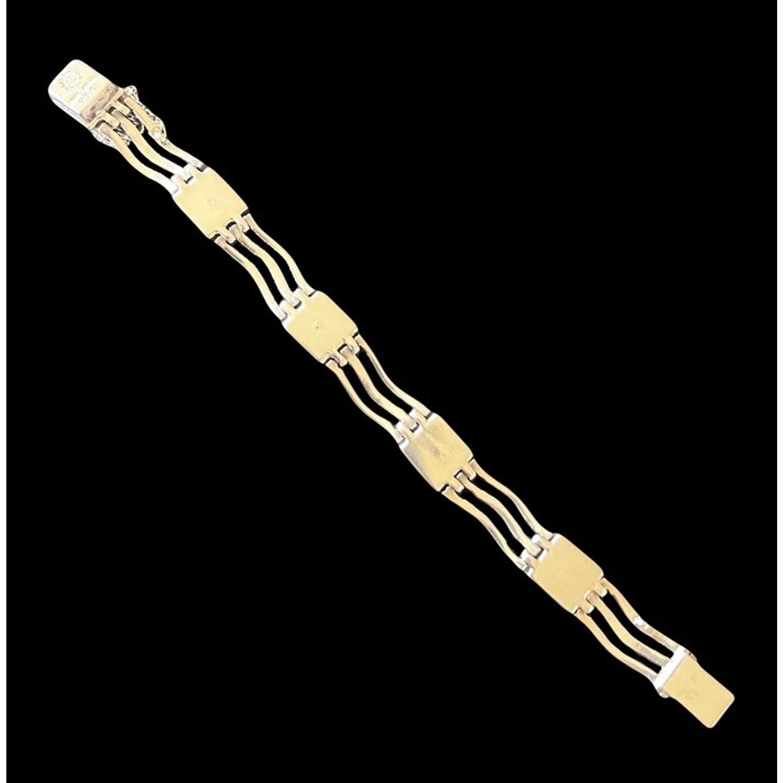 Los Castillo Taxco Mexico Sterling Silver Onyx Onix Negro Pisces Bracelet