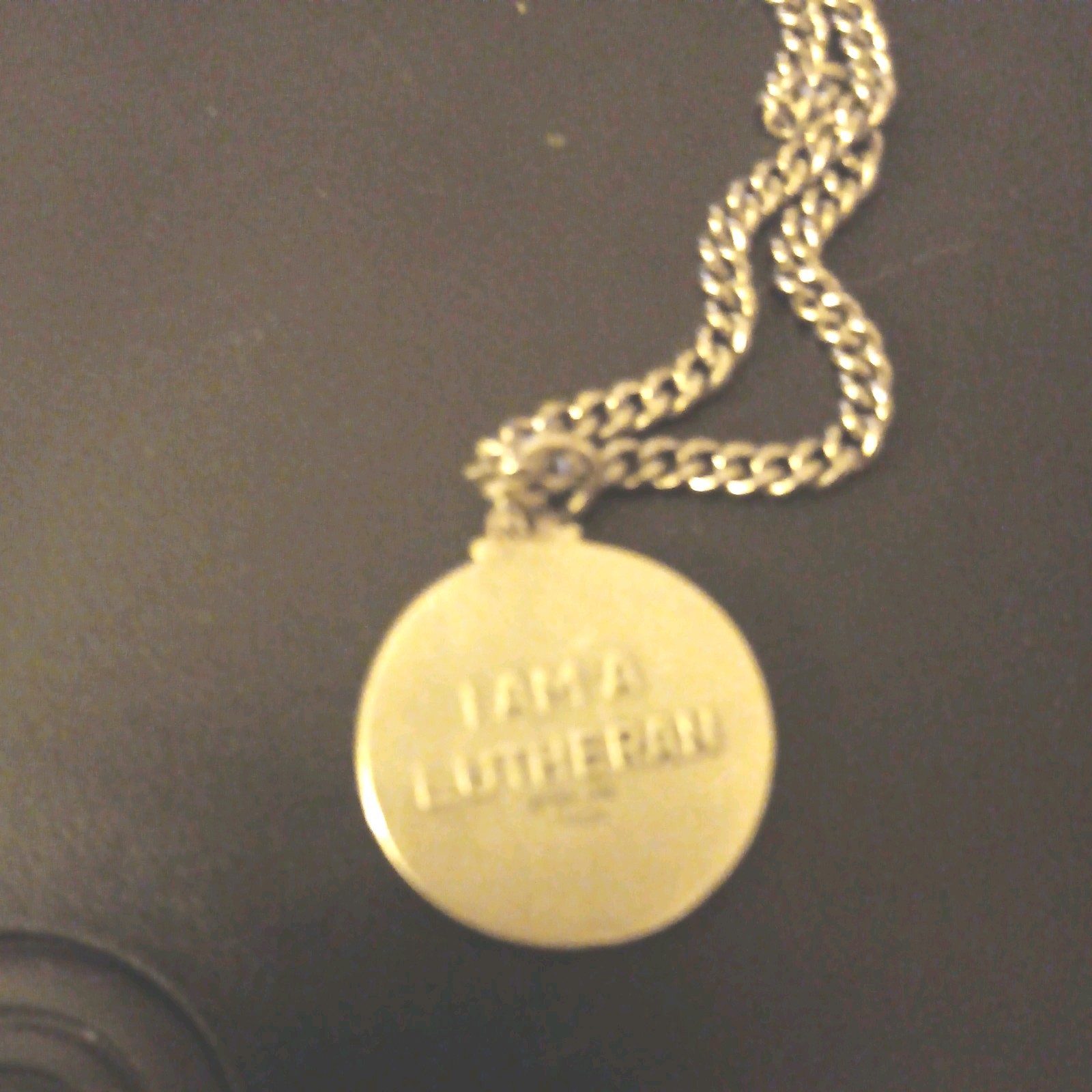 vintage THEDA Sterling Religious Vintage Medallion Pendant Necklace 17.3 Grams