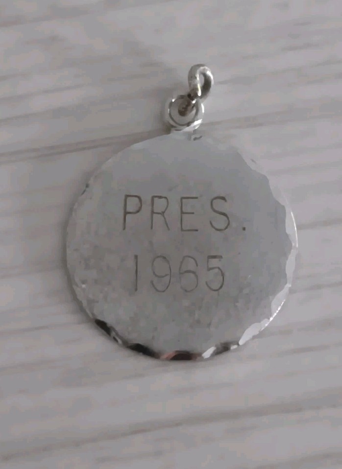 Vtg 1965 Wells Top Hat Logo Sterling Silver Pres. President Charm Park Region
