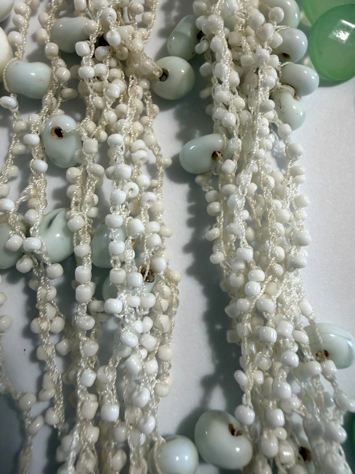 Lot of 13 Necklaces Vintage Costume Shell Beaded Pendant Wood Crocheted Dress Up