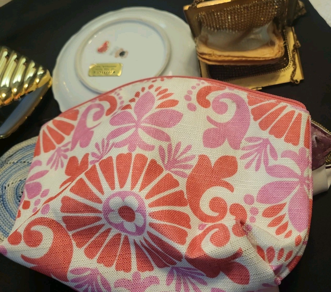 Vintage Now Ladies Mixed Lot Nappy Whiting & Davis Bag Compact Coin Purse More