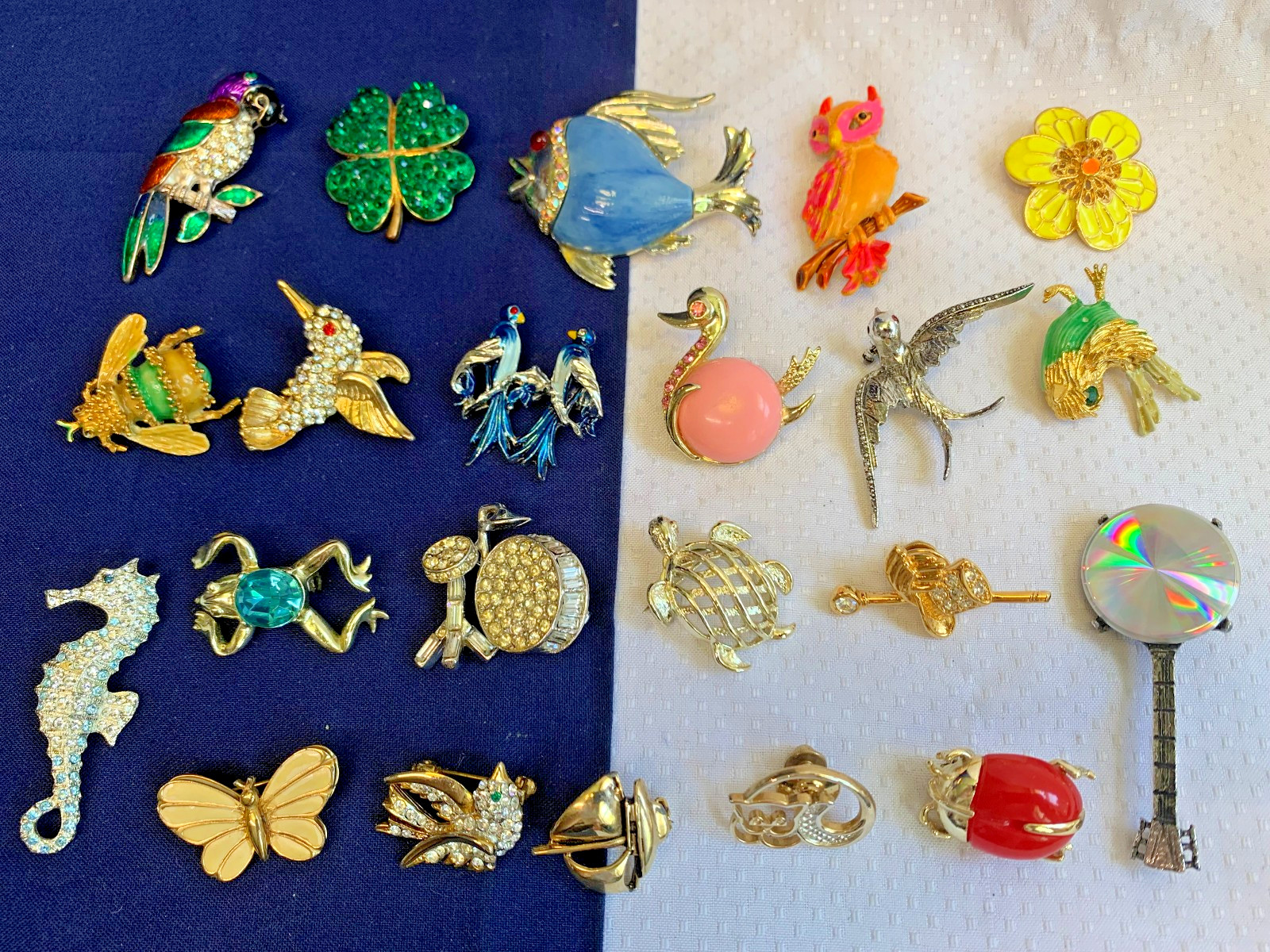 Vtg Brooch Lot Craft Pell Gerrys Sarah Cov Avon Scatter Pins Costume Jewelry