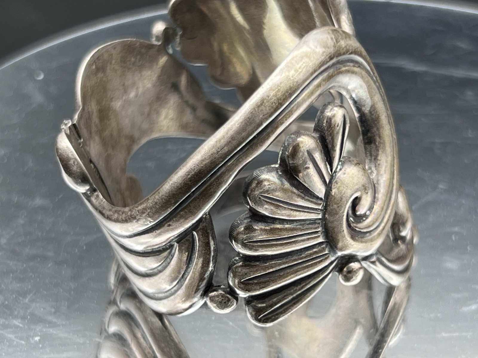 Solid Silver 980 Clamper Bracelet GERARDO LOPEZ TAXCO High End Select Magnifico!