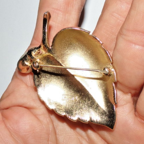 Crown Trifari signed pin with faux—OMG!!
