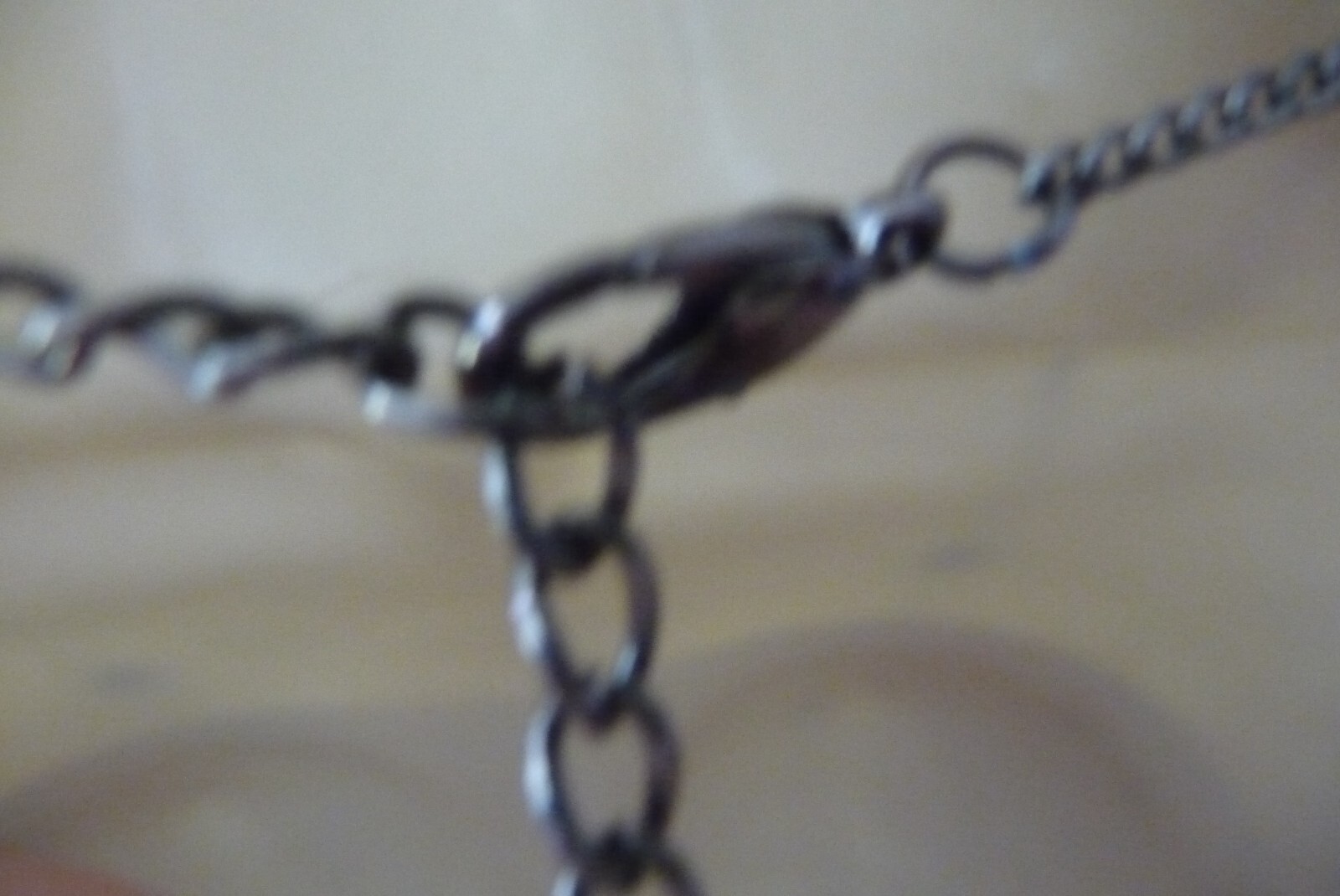 DESIGNER ?? BLACK CHAIN w BLACK GRAY COPPER TONE BEADED BEADS NECKLACE #182A