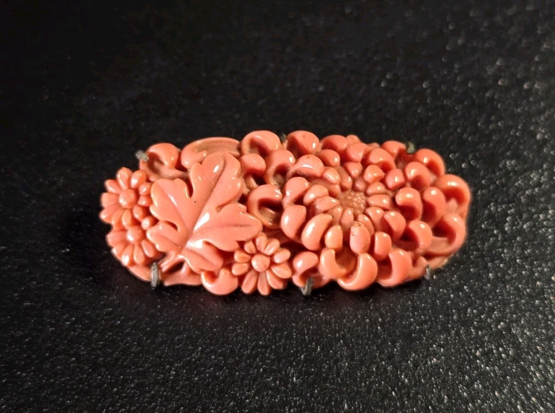 Antique Art Deco Czech Glass Brooch