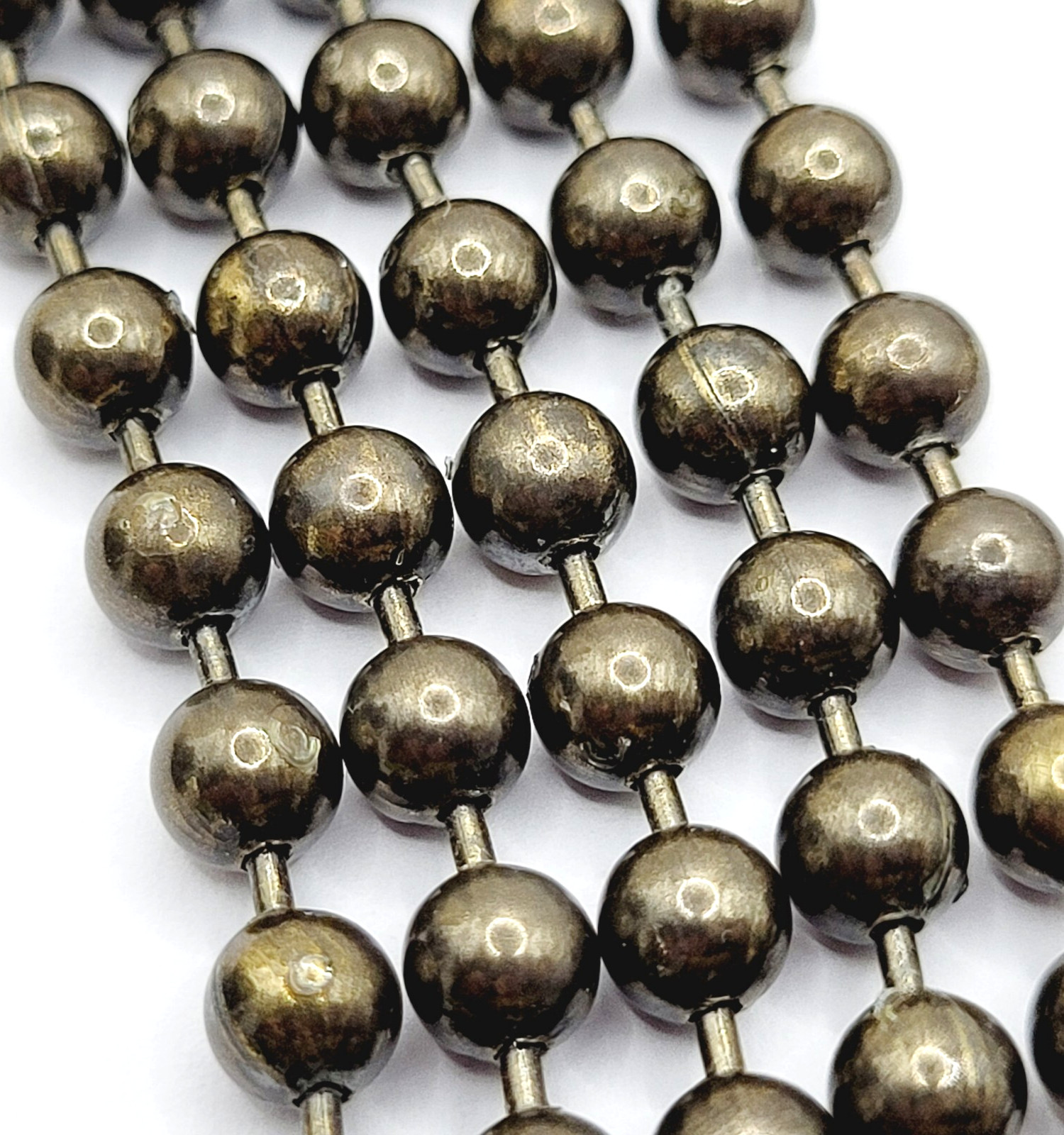 Ball & Chain Fringe Brutalist Runway Style Mixed Metal Tone Vtg Pierced Earrings