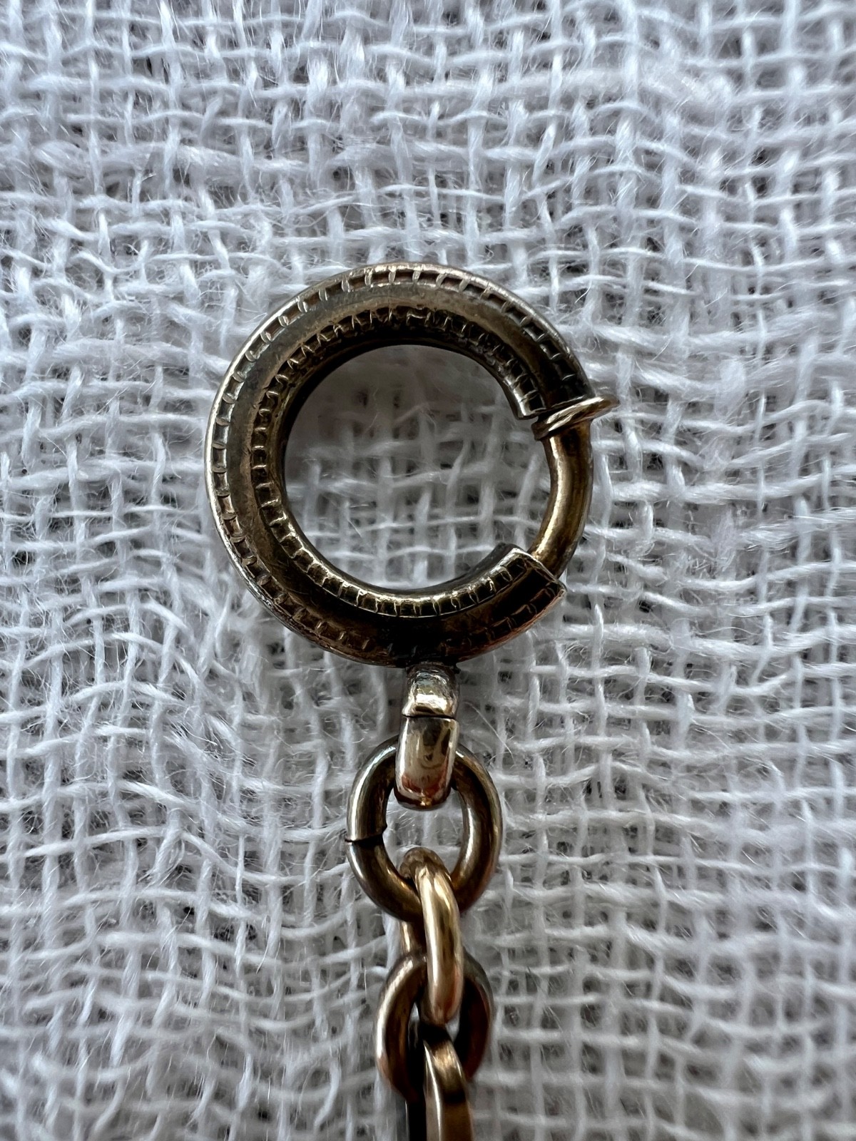 Antique CAM & Co Gold Filled Two Tone Watch Chain Dog Clip 13.25″