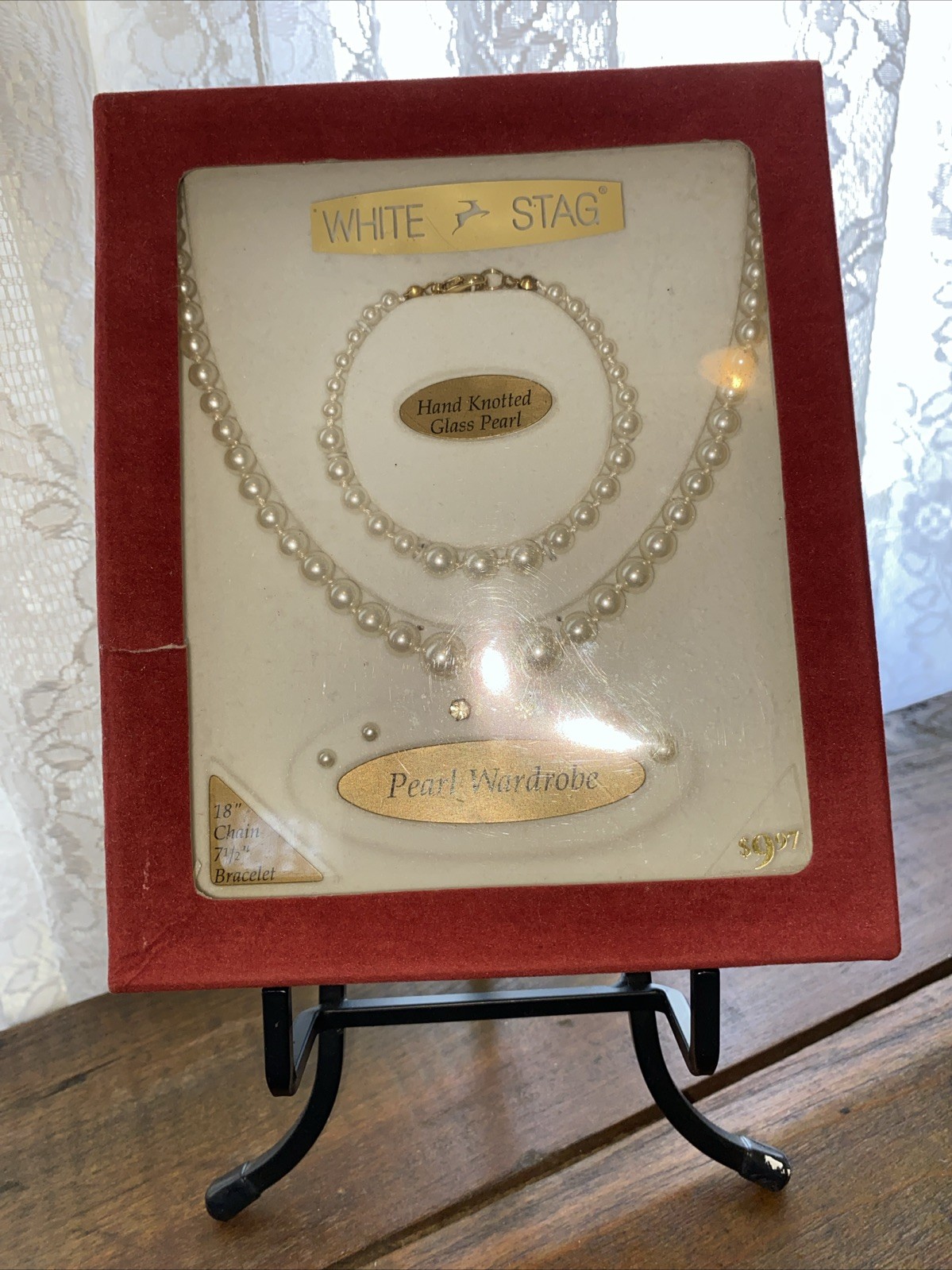 25% OFF WHITE STAG Hand Knotted Glass Pearls,NeckLace,Bracelet,Earring