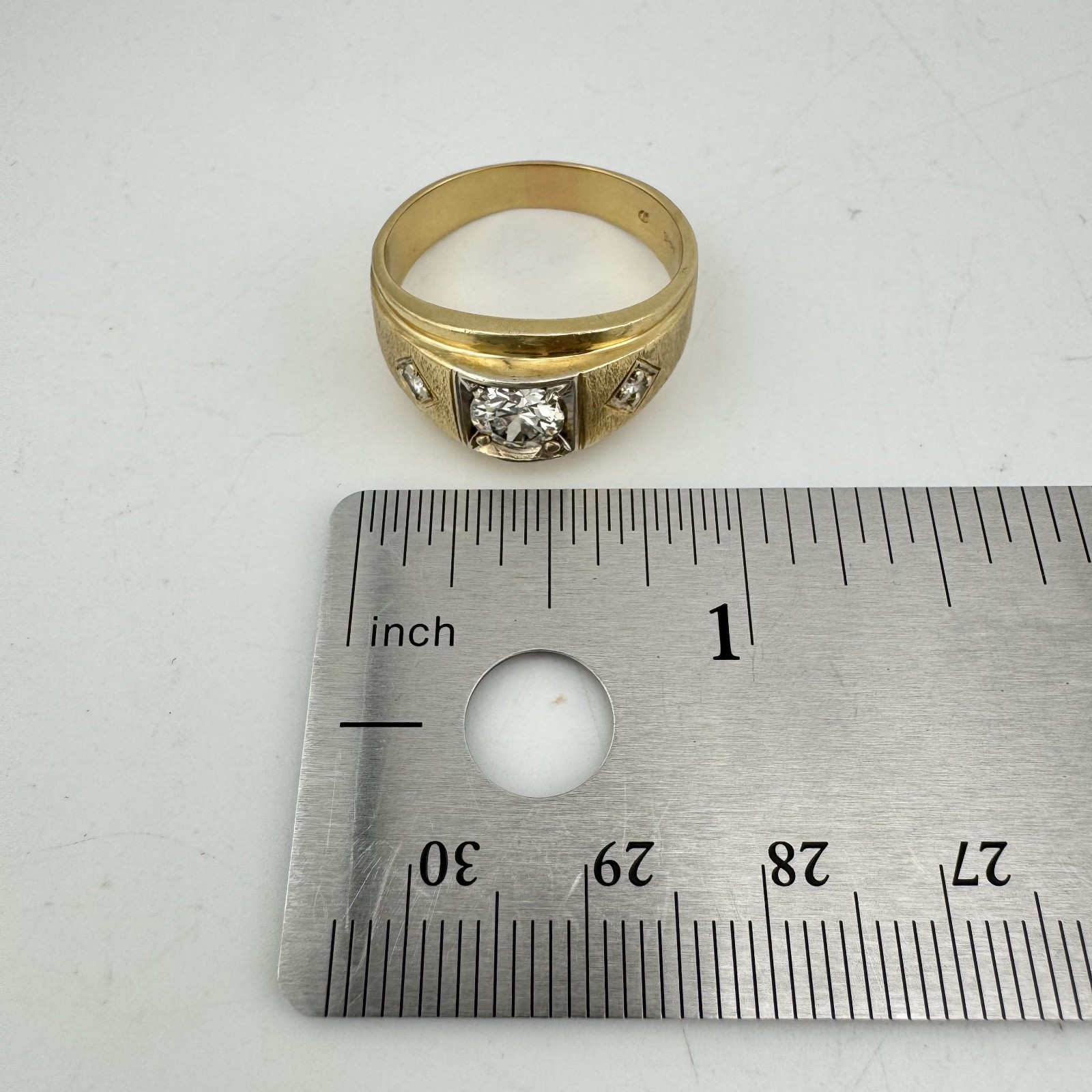Vintage Circa 1950s–1960s 14K Yellow Gold 0.80ct Old European Cut Diamond Ring