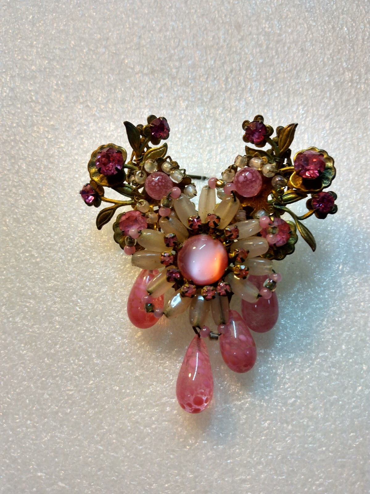 Miriam Haskell Beautiful (Signed) Brooch (Rare)1930’s – 1950’s – Vintage