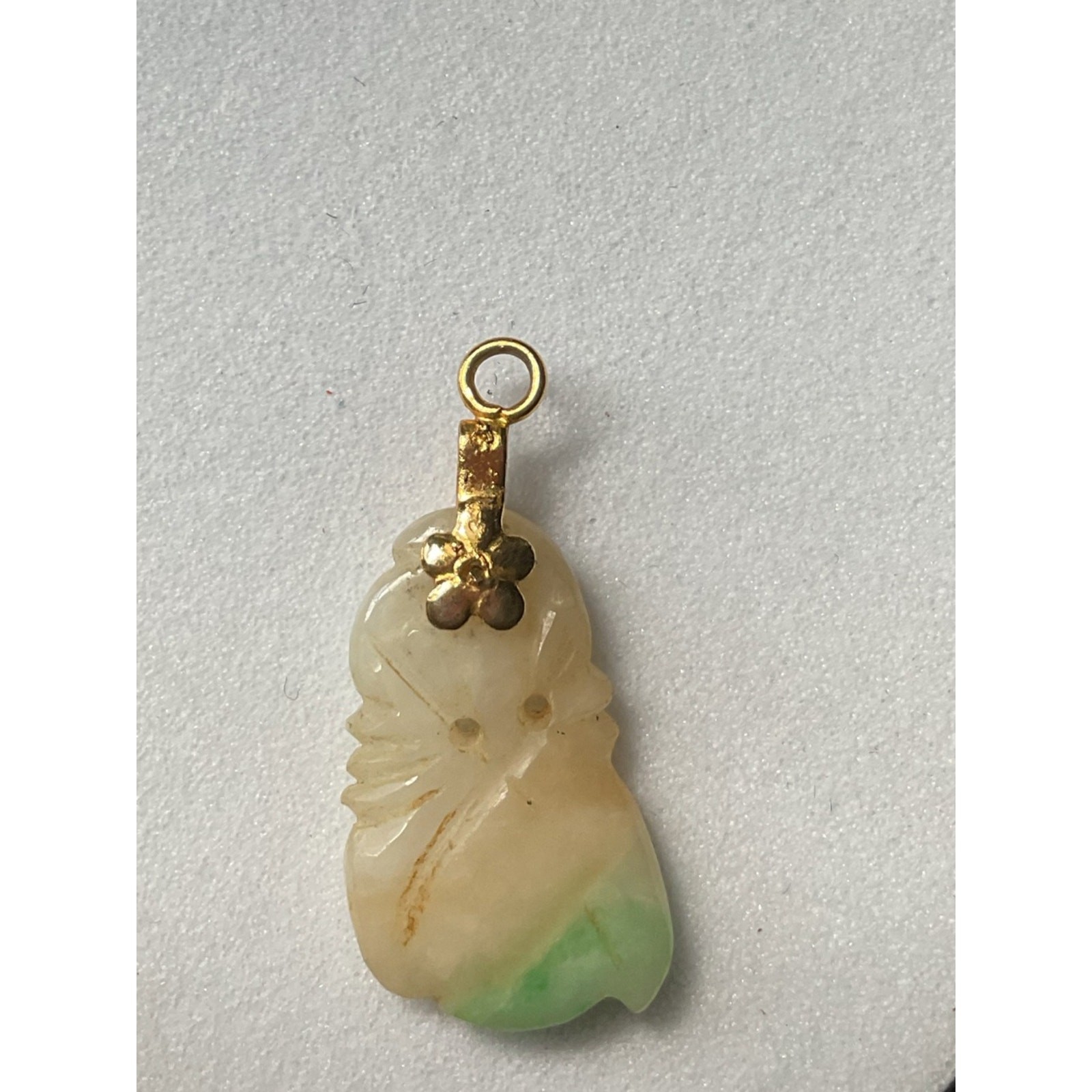 Vintage Jadeite Jade Carved Necklace Pendant