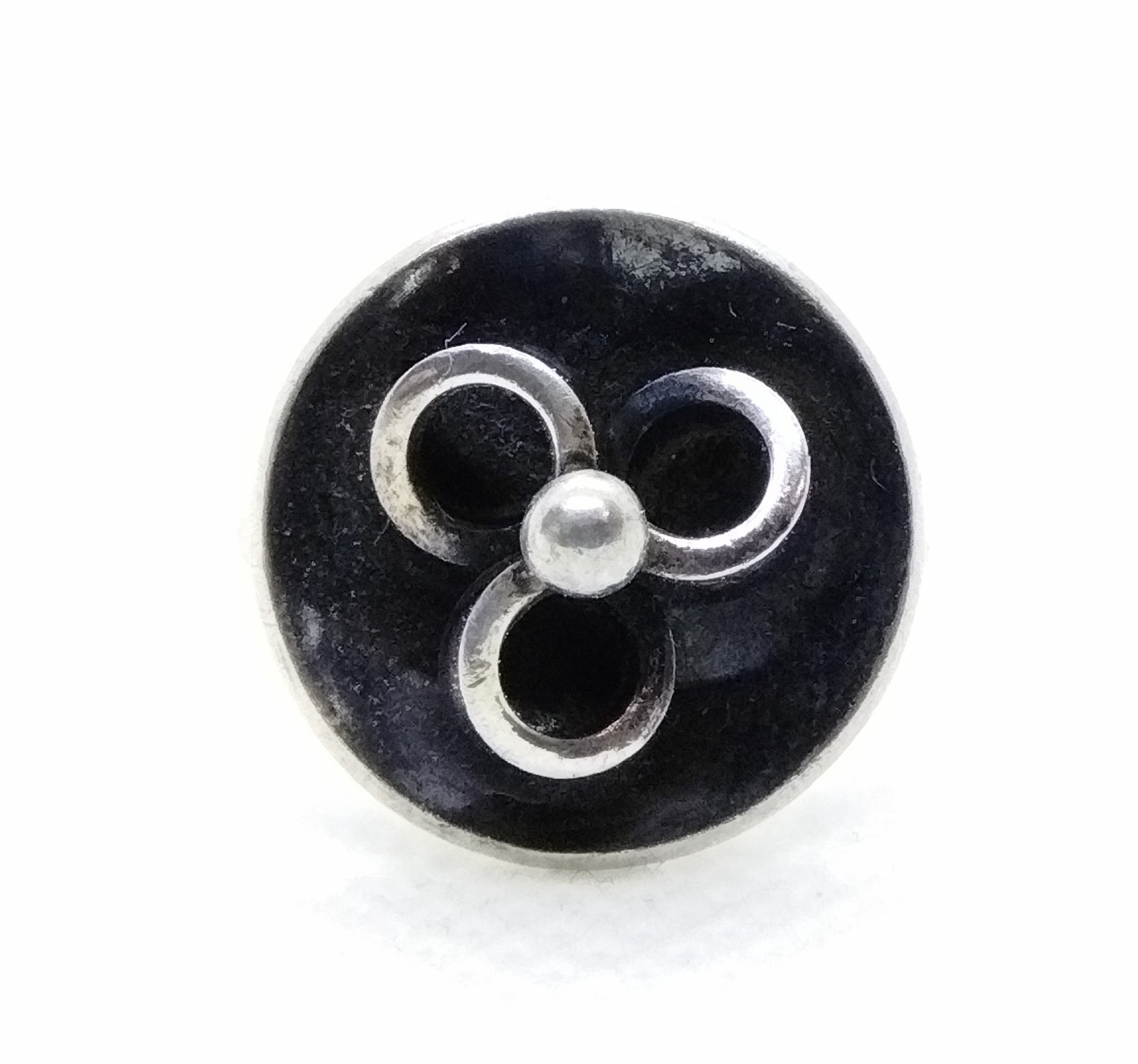 Vintage Denmark N E From Sterling Silver 3D Twist Modernist Ring Size 6