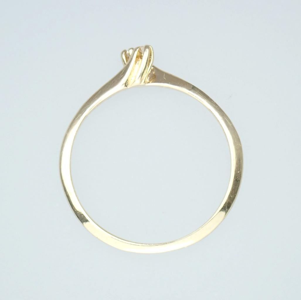 Dainty Vintage Estate Solid 14K Gold SAMUEL AARON Diamond Toi Et Moi Ring NY 6.5