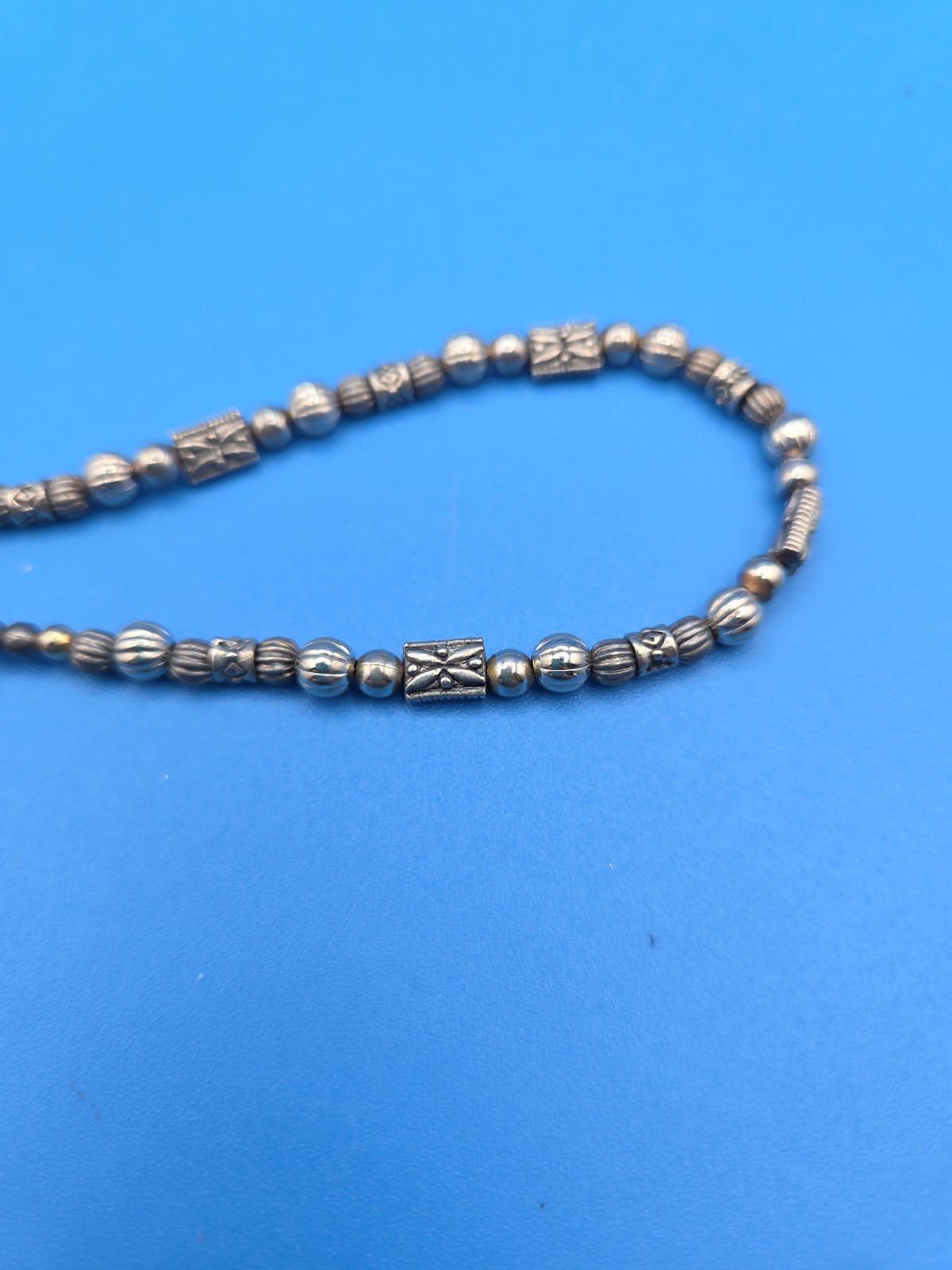 Vintage Silver Toned Toggle Bracelet With Cross & Heart