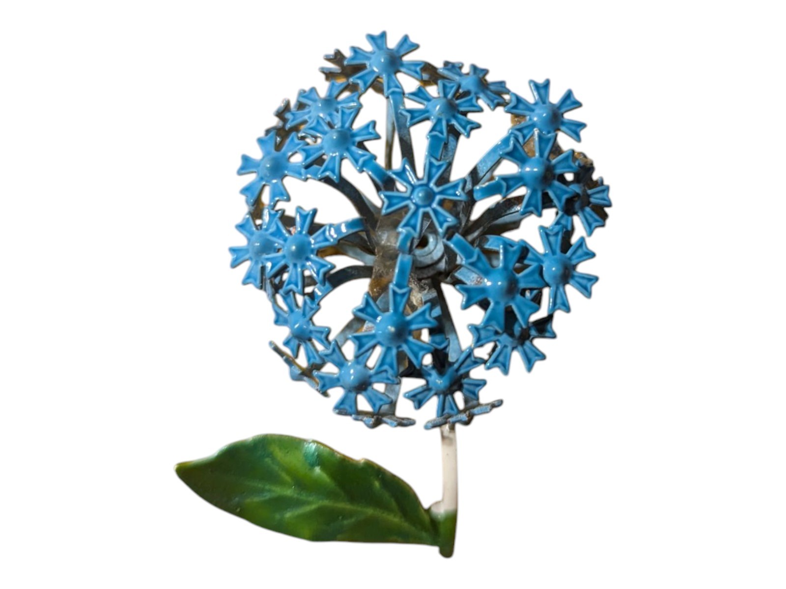 Hoya Flower brooch Pin 3D Forget Me Not Pin Floral Two Tone Blue Repaint