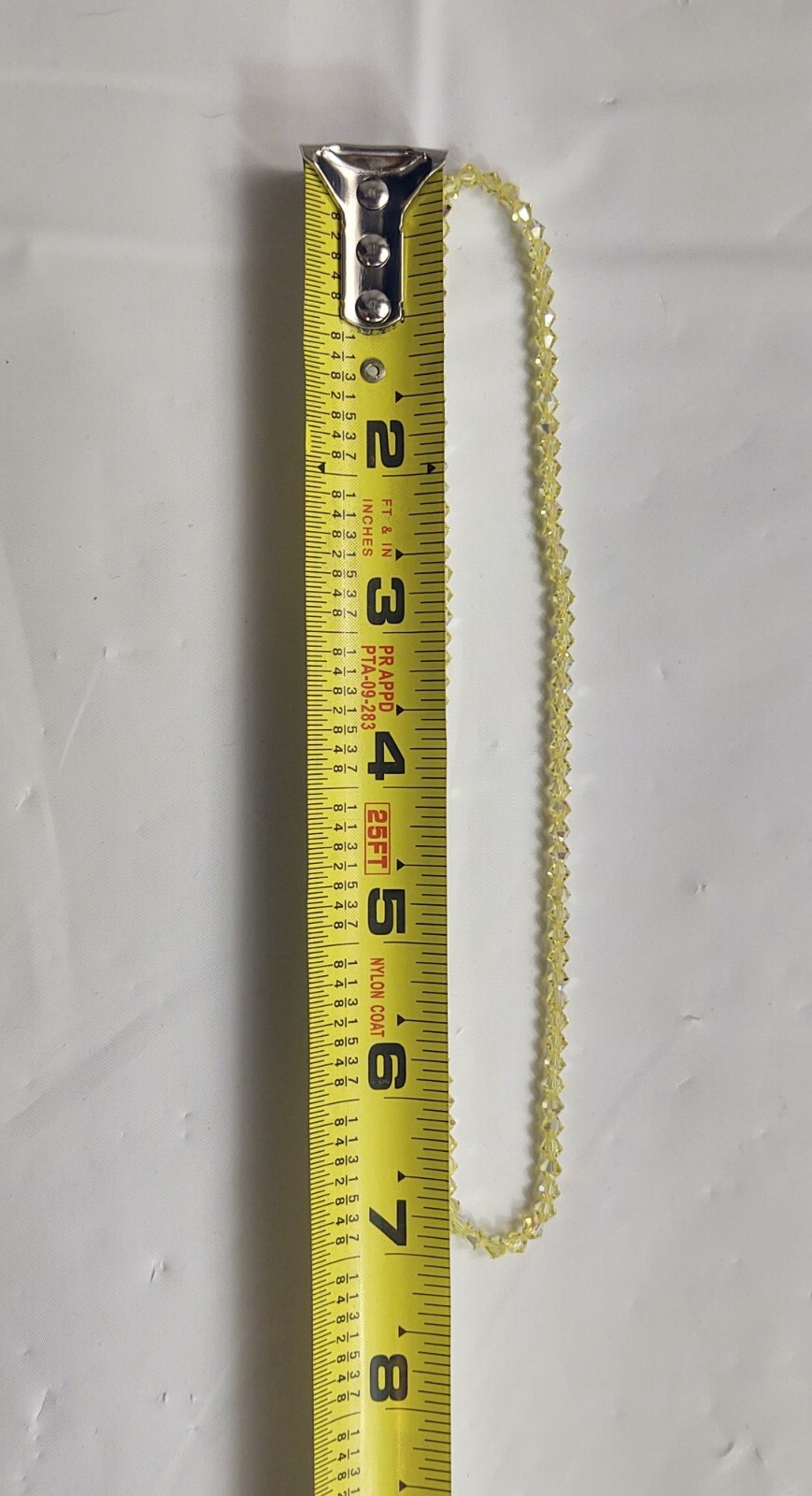 Vintage Yellow Faceted Beaded Stretch Choker Necklace Women’s Costume Jewelry