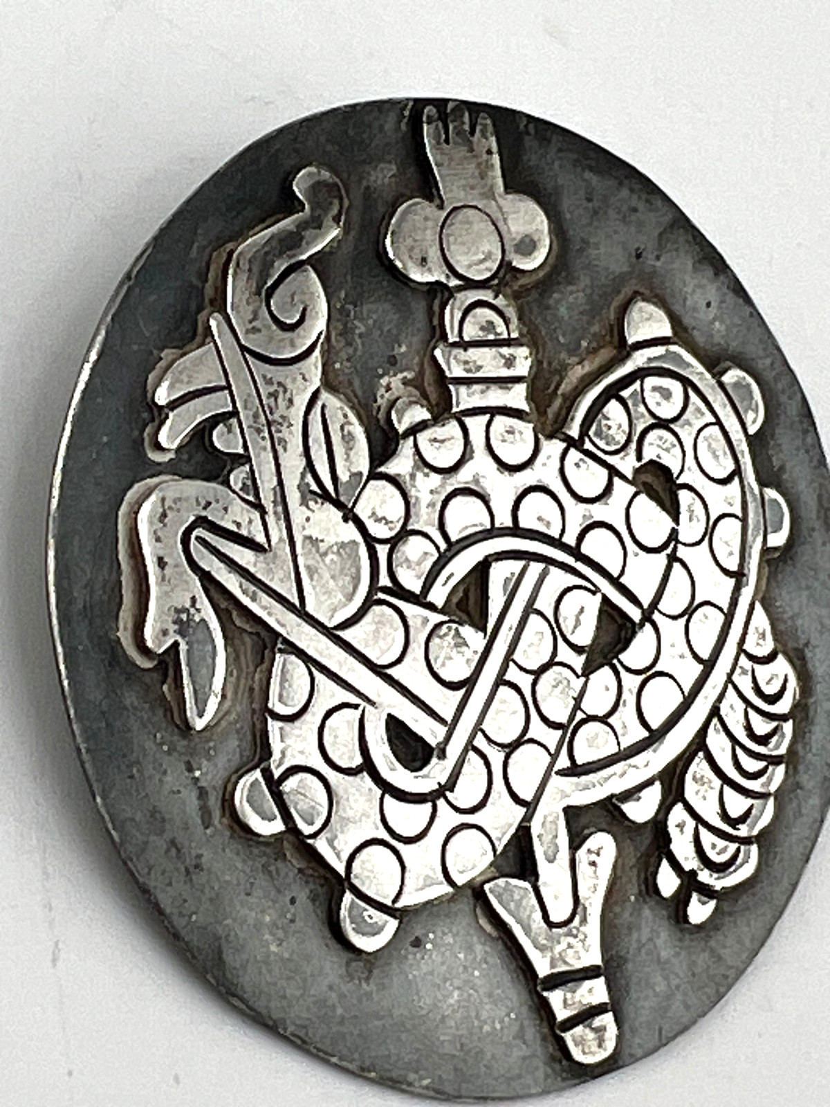 Vintage William Spratling Quetzalcoatl brooch 980 silver Feathered Serpent old