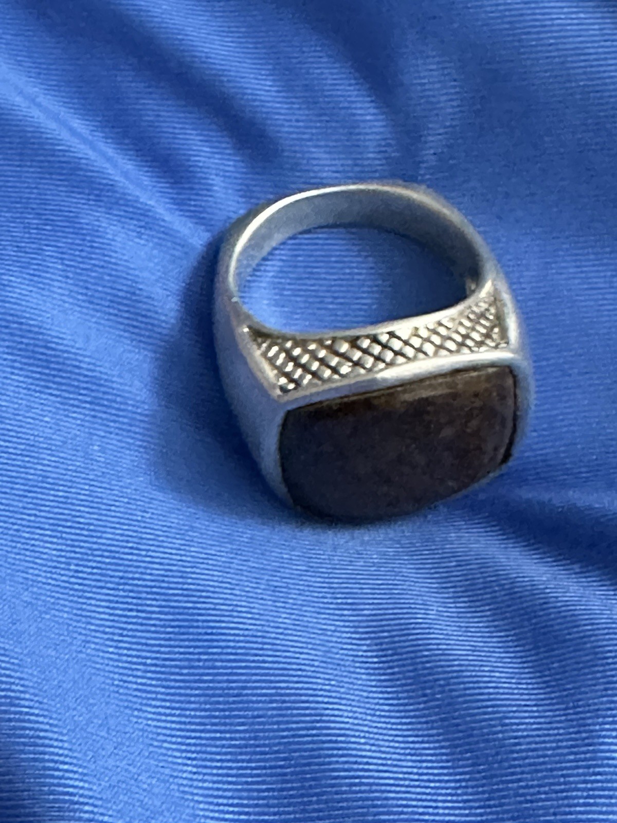 Vintage Signed Barse 925 Sterling silver Ring With Brow Stone Size 7