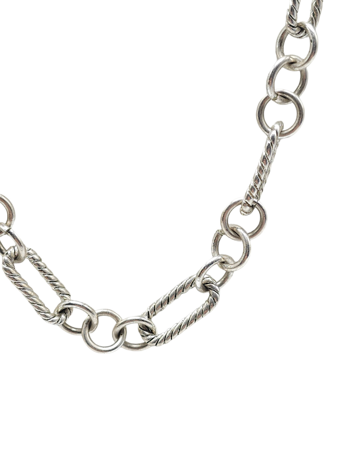 Esmor Link Chunky Chain Necklace Toggle Closure Silver Tone Vintage