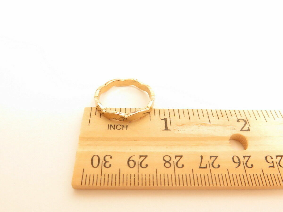 Vintage 2.5mm Wave Band Yellow Gold Plated Signed 14K GE ESPO Esposito Ring