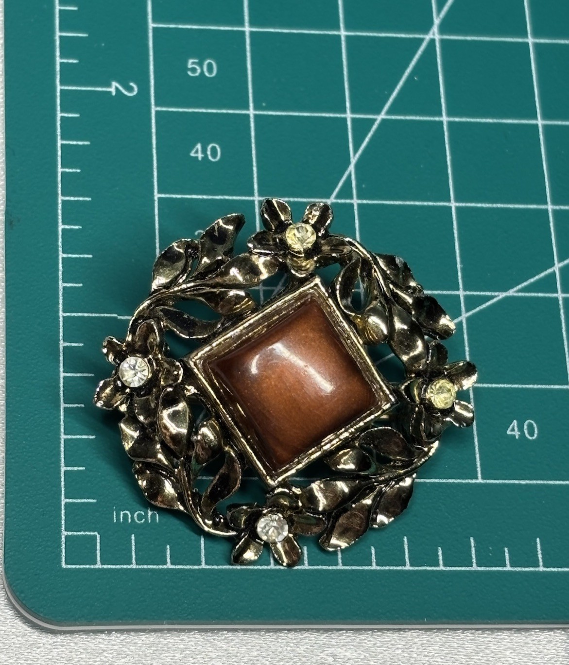 Vintage Brooch Lot Fall Tones Brown Burgundy Colors