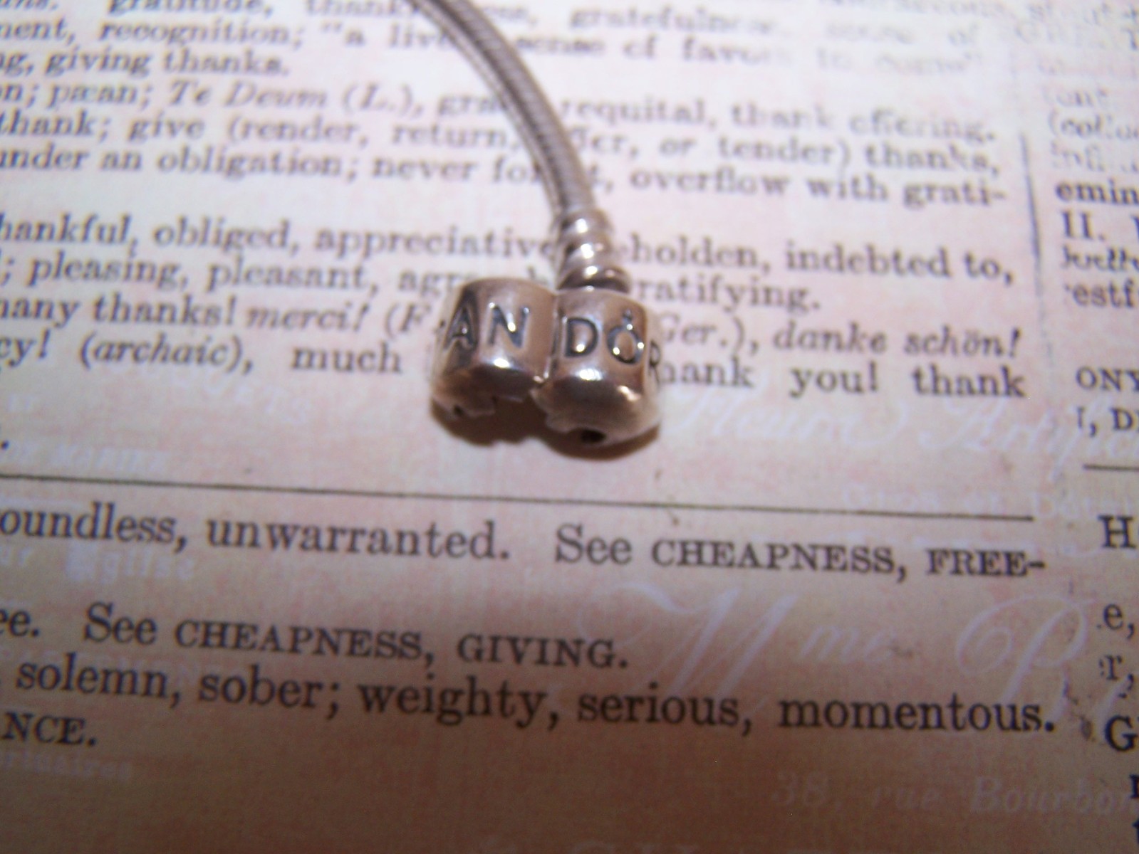 PANDORA Sterling Silver Starter Charm Bracelet – 8″ Length; 7-3/4″ Wearable