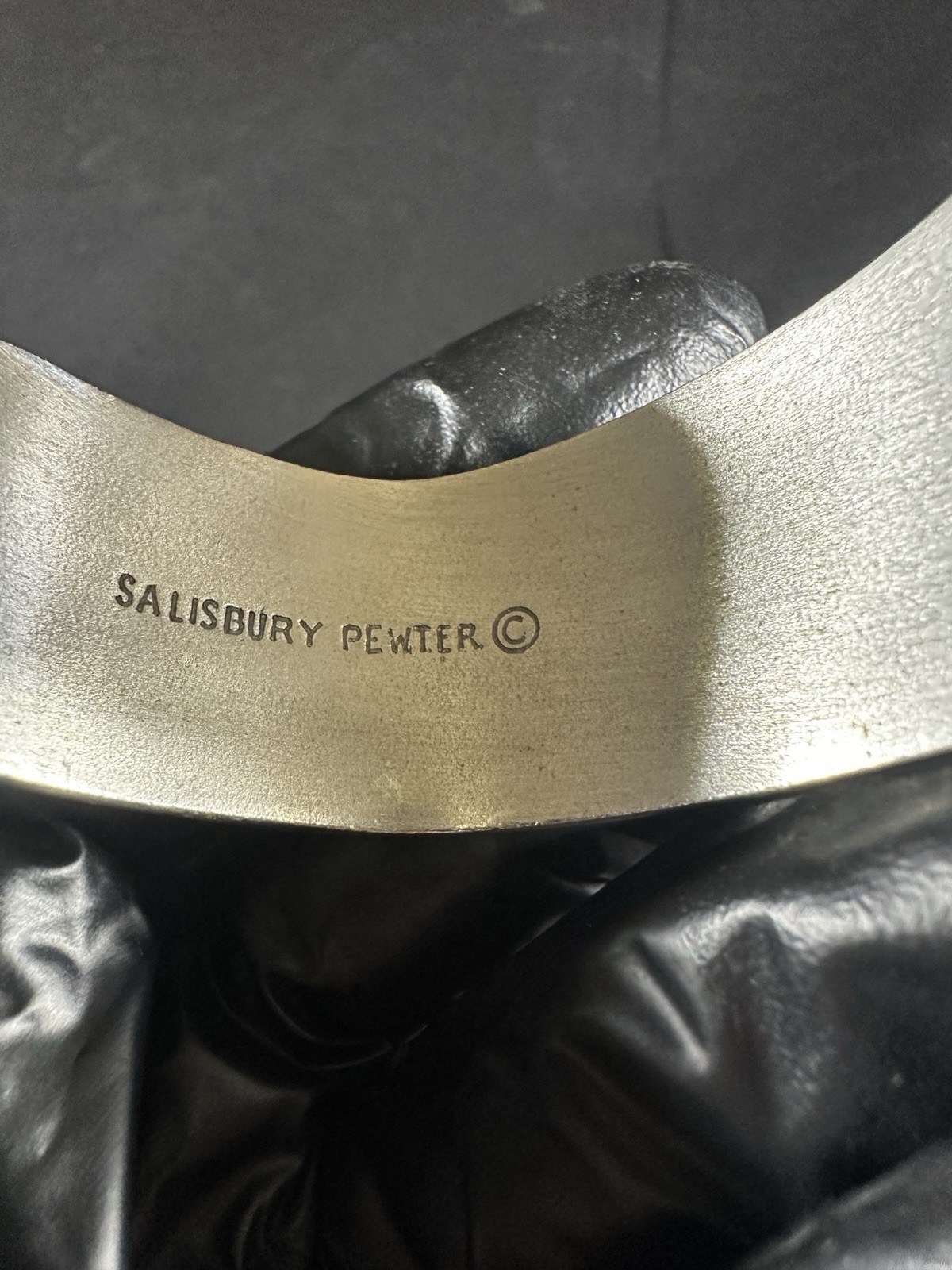 Salisbury Pewter June Rose Flower Of The Month Cuff Bracelet Signed Vintage