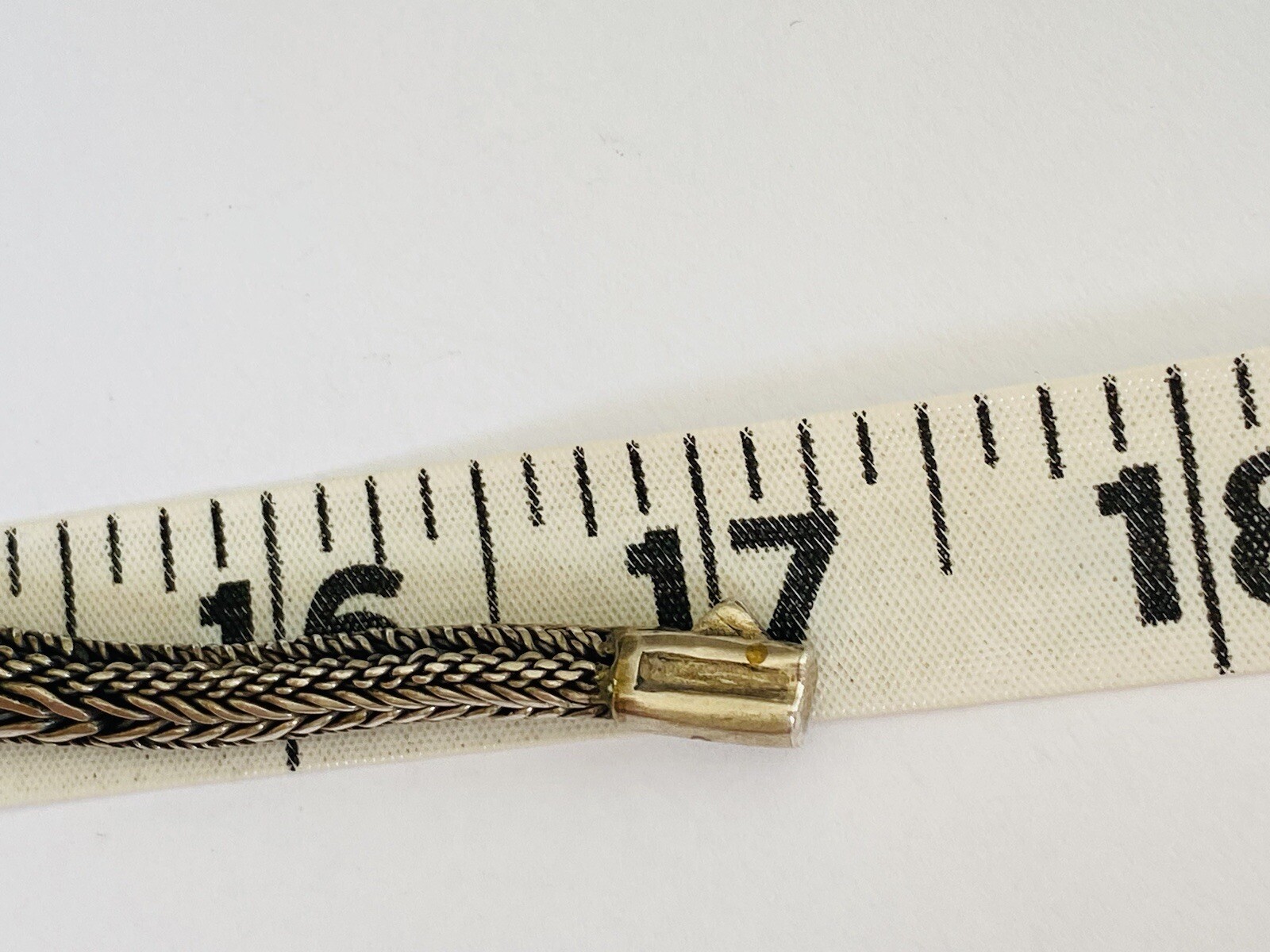Vintage Bali 11MM Sterling Silver Wheat Foxtail Link Chain Necklace 98 GRAMS