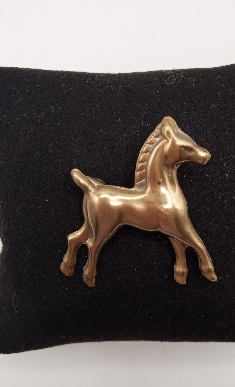 Small Spirited Horse Brooch Gold Tone equestrian, colt, foal, western