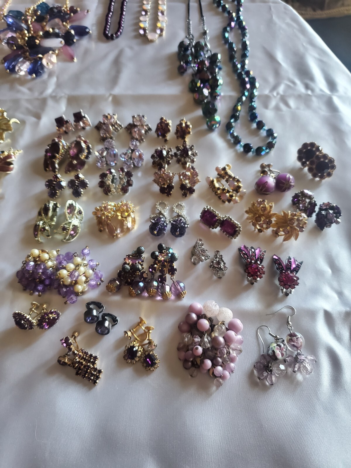 Large PURPLE 140 + PC Vintage Jewelry Lot Collection