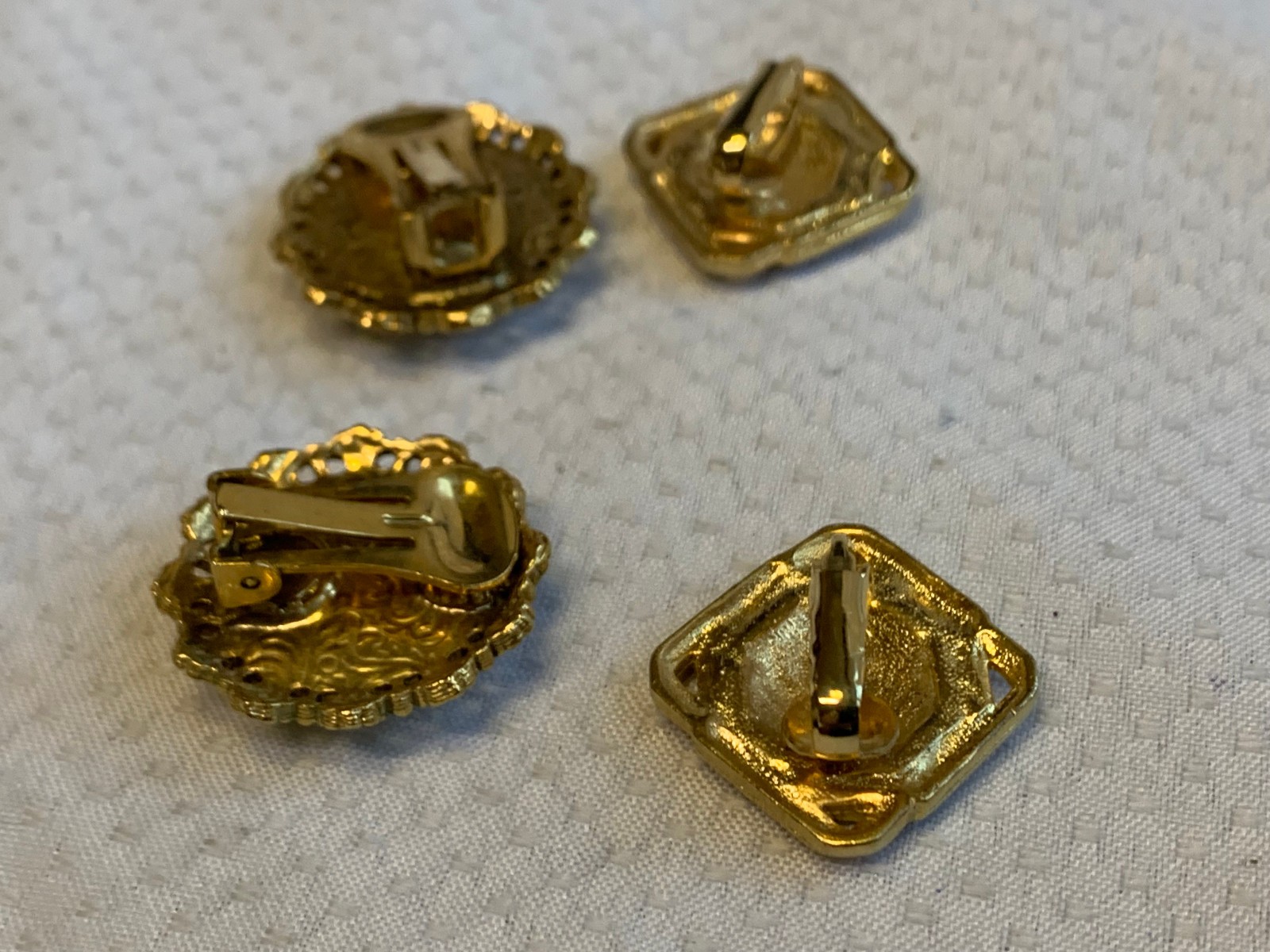 Vtg Clip-On Earring Lot Kenneth Lane Monet Avon Enamel Faux Pearl / Gem Jewelry