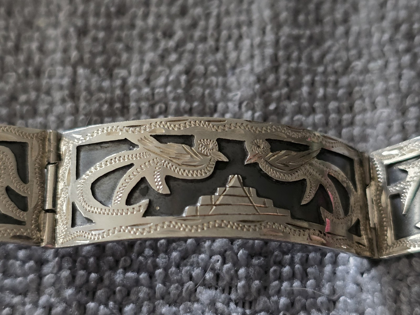 Antique Handmade Silver 900 Guatemala Jewelry Set