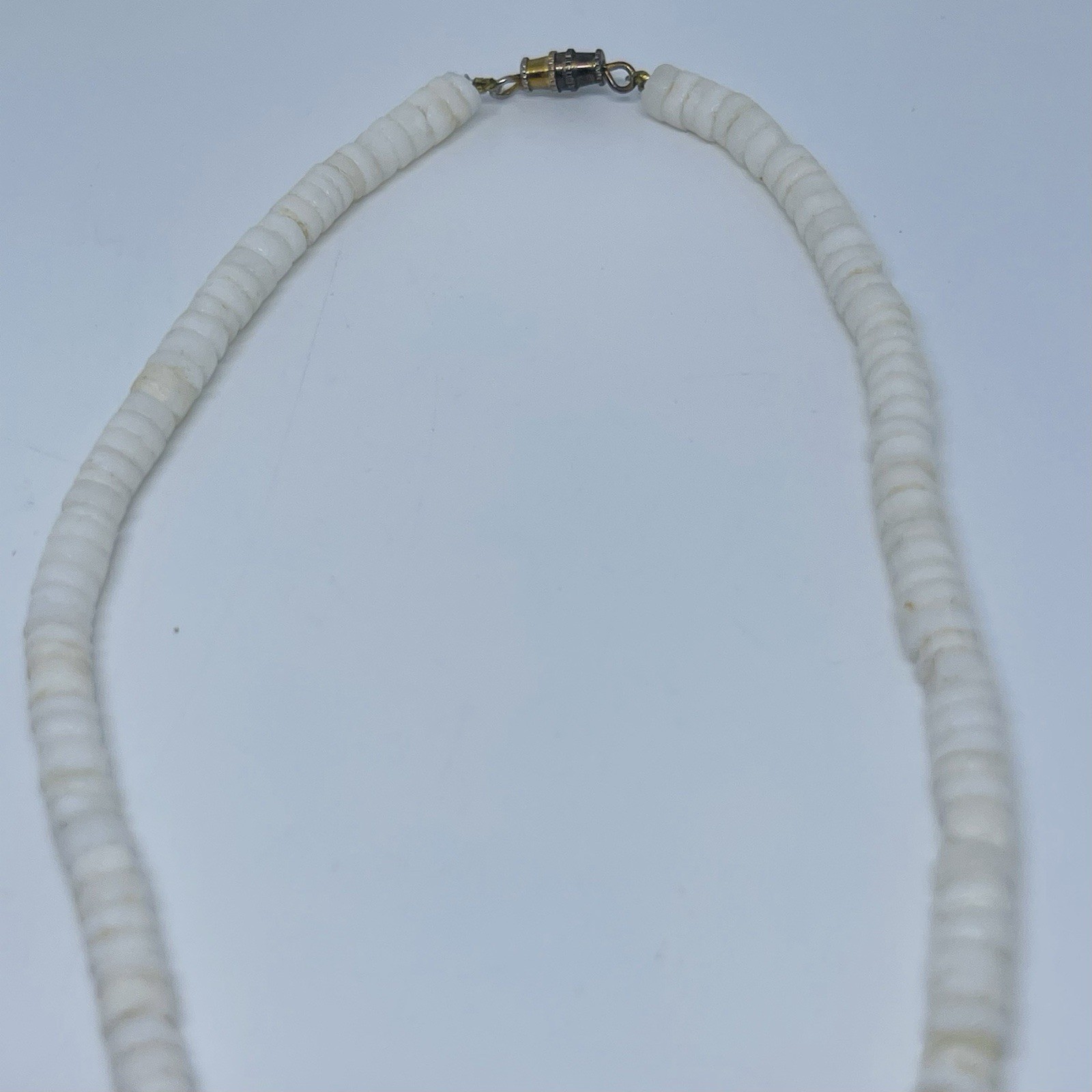 Y2K Dreamsicle Peach White Puka Shell Necklace Collectible Vintage Beachy Vibes