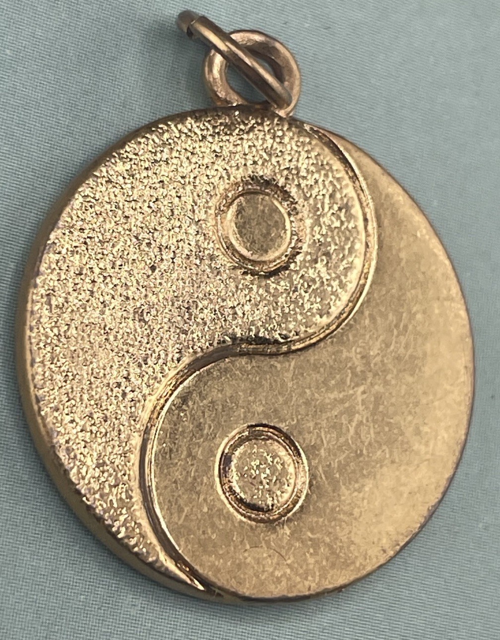 Vintage Dove Of Peace Ying Yang Medallion Double Sided Pendant Rare