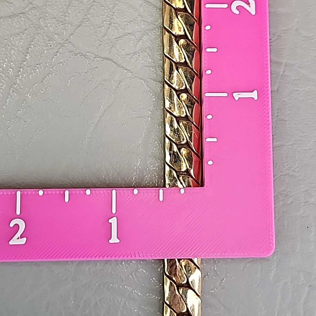 Vintage Cuban Chain Necklace 1 cm Gold Tone 16″