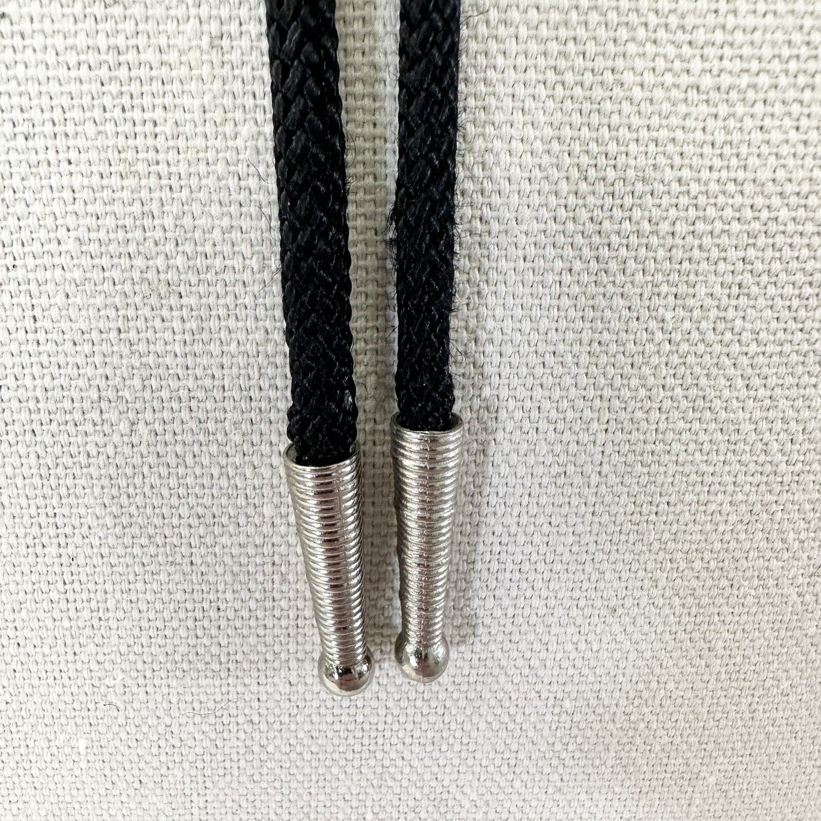 Vintage Black Ceramic Red Hat Western Bolo Tie Southwestern