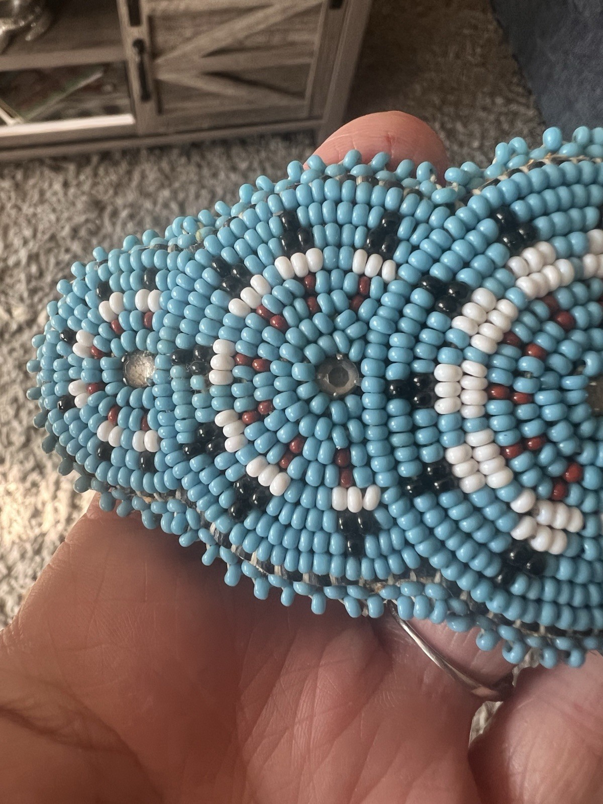 Vintage Native American Seed Bead Coin Purse Wallet Barrette Necklaces Lot
