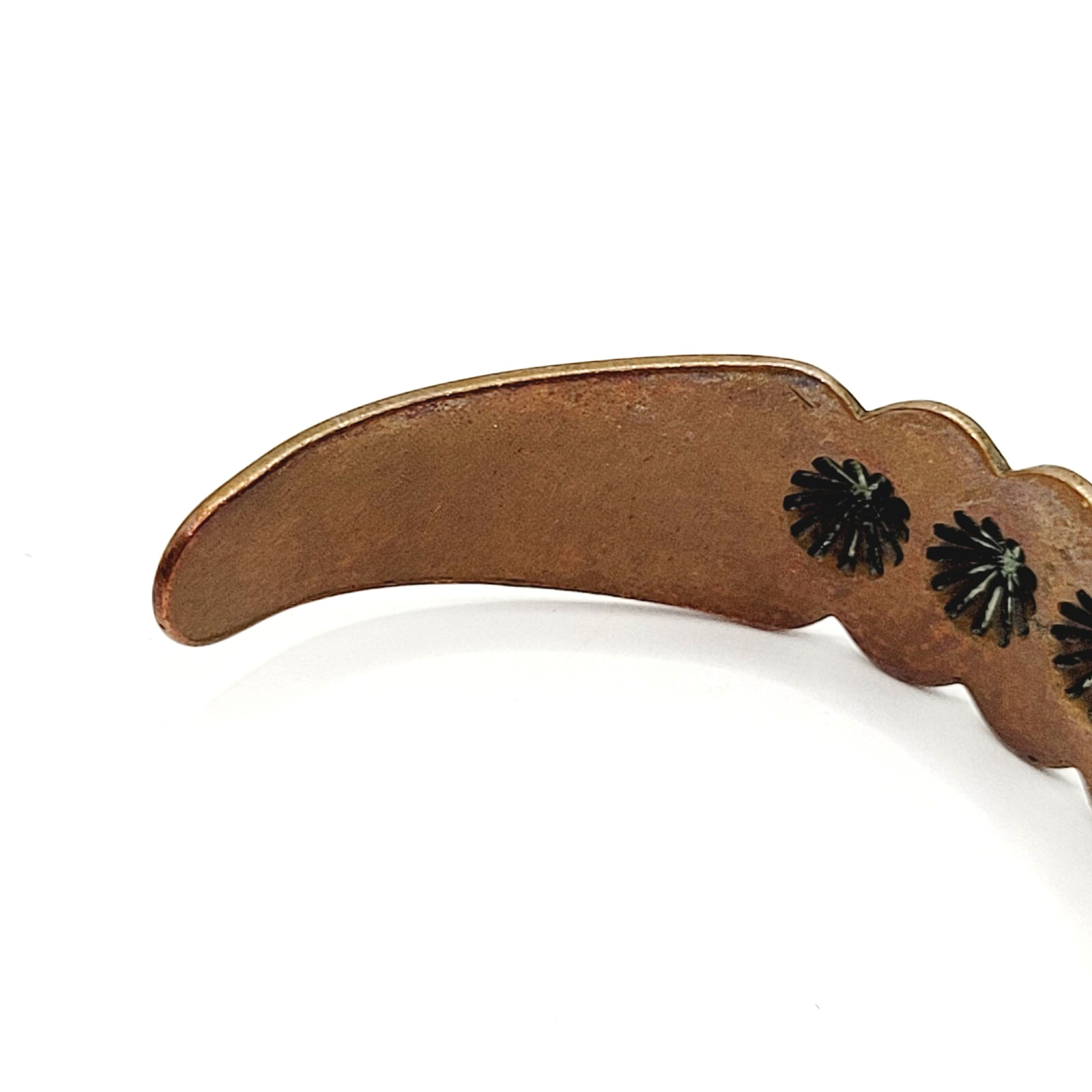Copper Southwestern Concho Repousse Arrow Engraved Design SMALL Cuff Bracelet