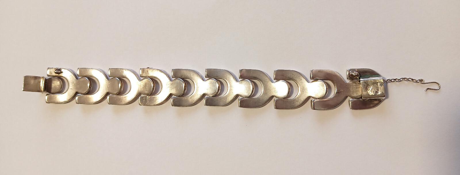 ART DECO SILVER BRACELET Unisex All Ocations 900 Silver 76 Grams