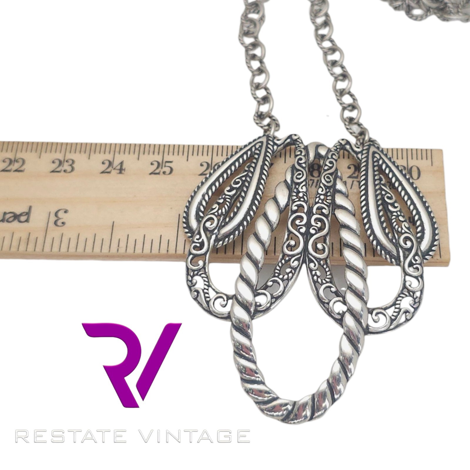 Mint Carolyn Pollack 925 Sterling Silver Lasting Connections Necklace 16″-19″
