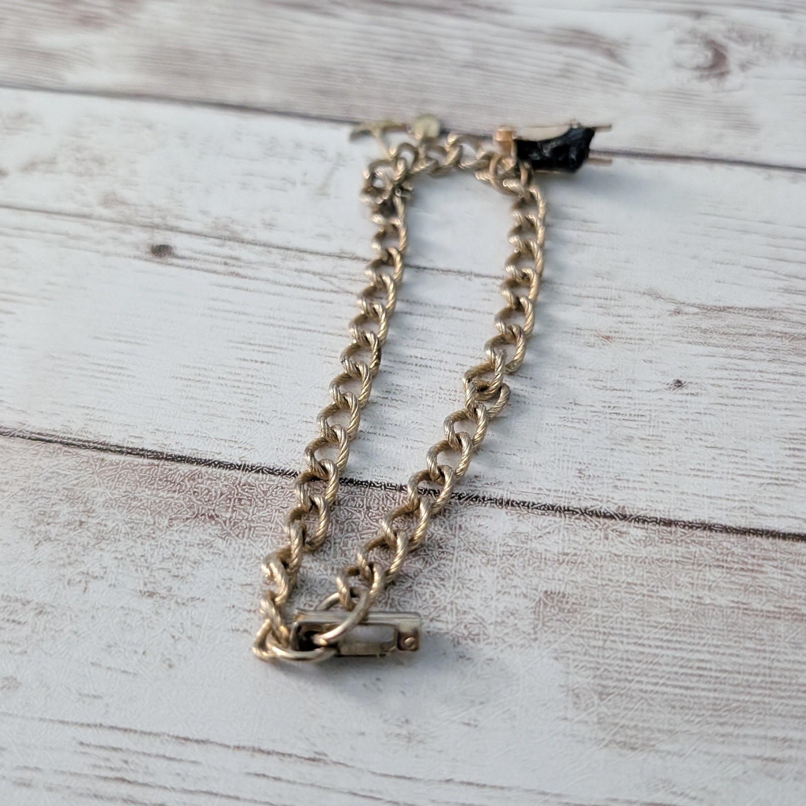 Vintage Bracelet – Gold Tone with Gardening Charms – Tarnished