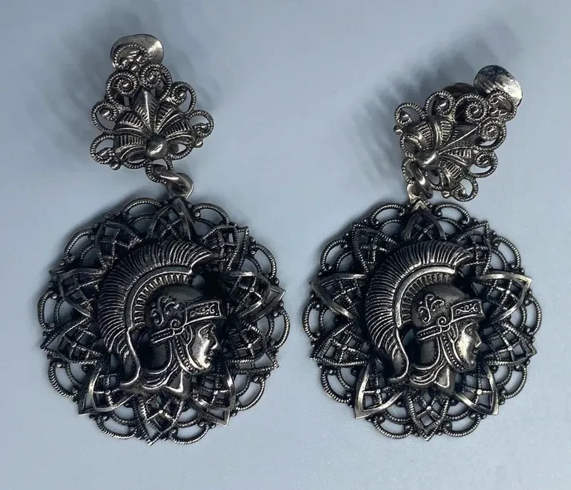 Vintage Sarah Coventry “Romanesque” Clip-On Drop Earrings (Circa 1971)