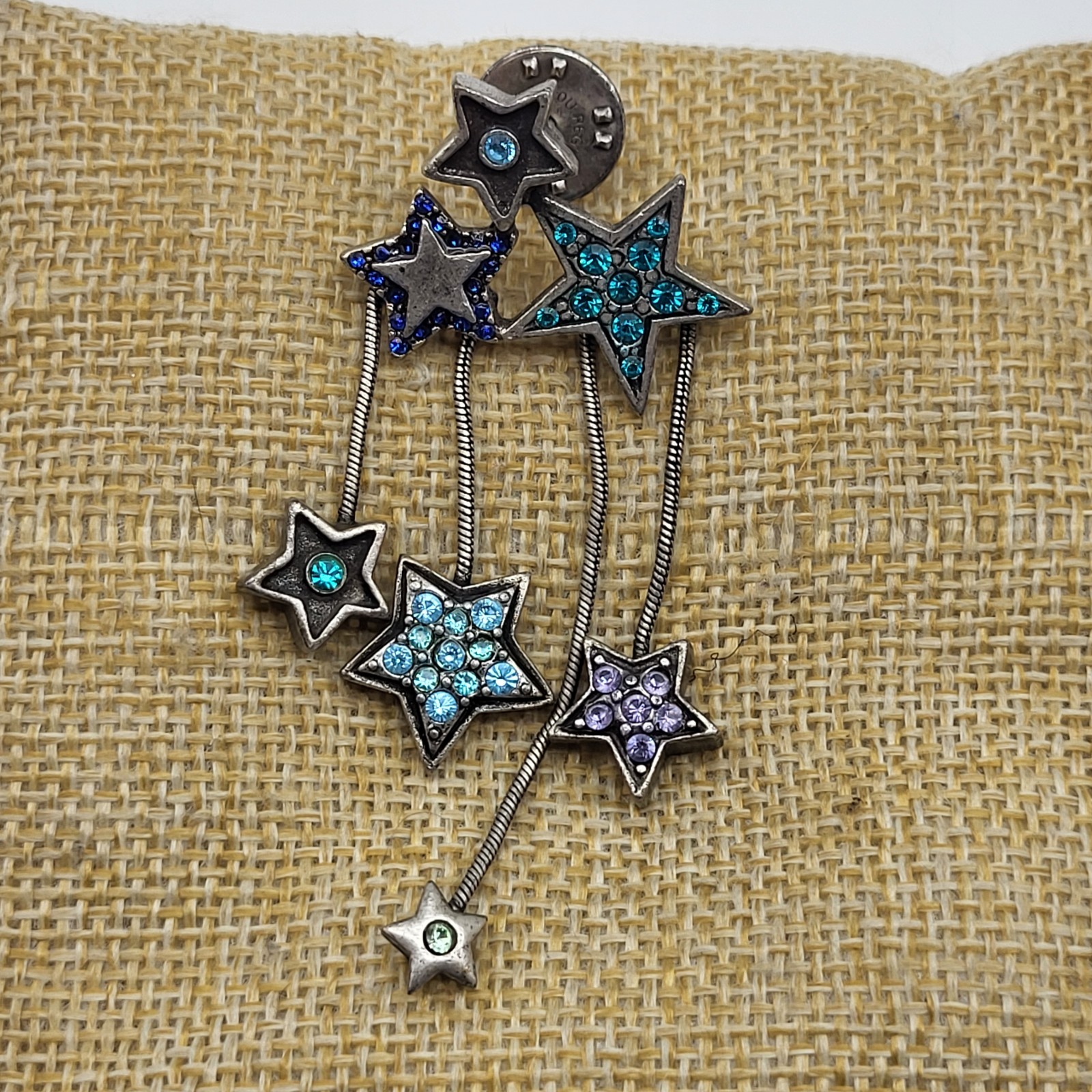 Fabulous Chicos Shooting Star Tie tack Lapel Pin whimsical articulated Celestial