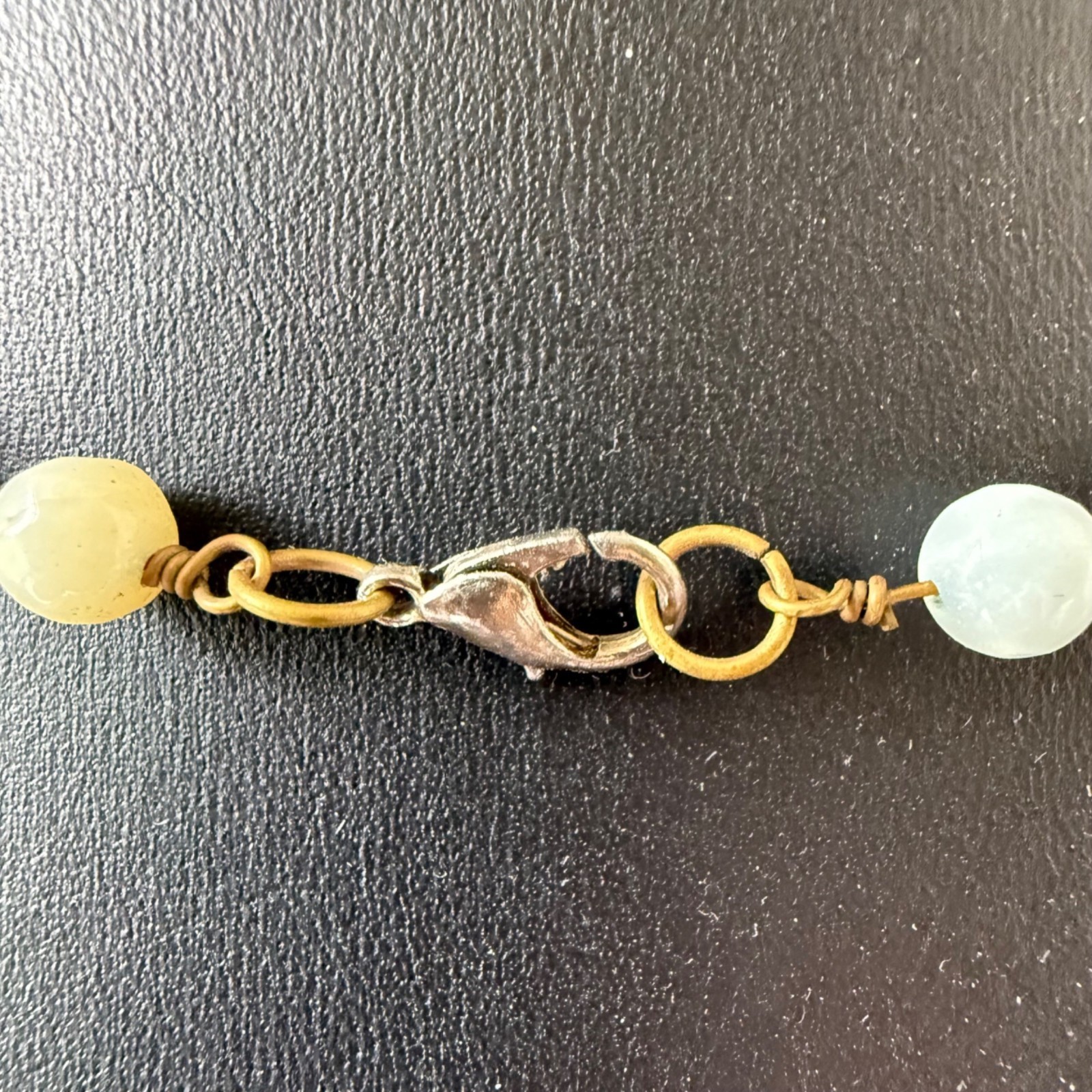 Necklace Multi-Color Pastel Beaded Hand Wired Bohemian Gold Tone 19 inches