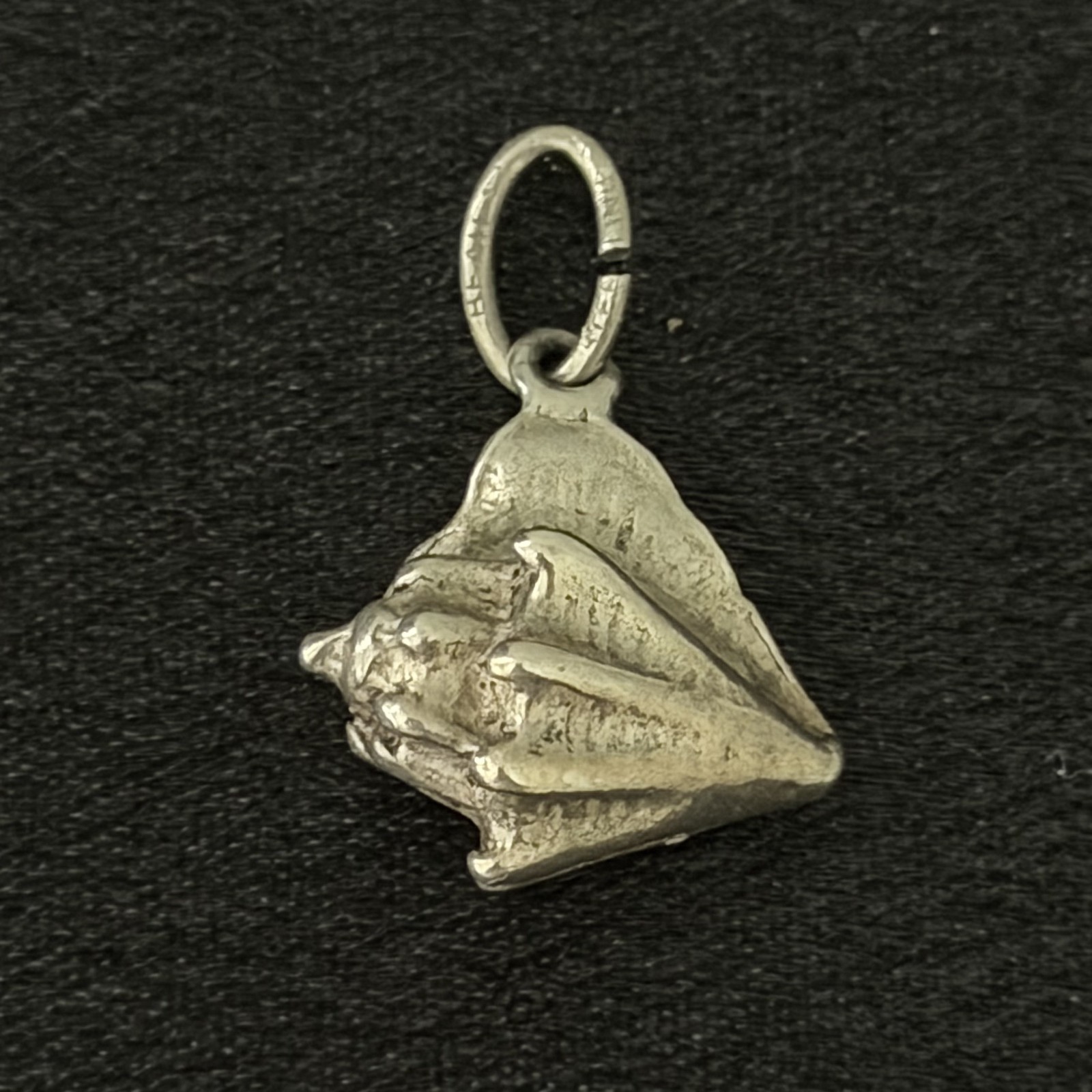 Vintage Sterling Silver Conch Shell Charm Pendant
