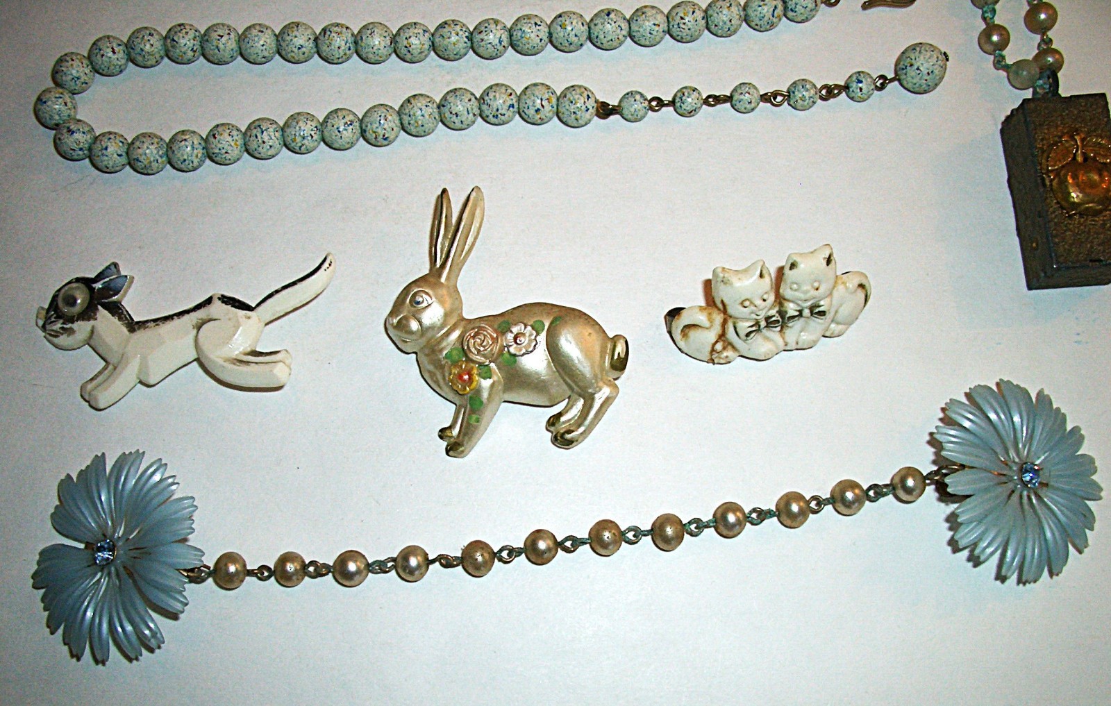 Vtg 12 pc Lot 50s Fashion Jewelry Rhinestones Pins Bracelets CORO West Germany